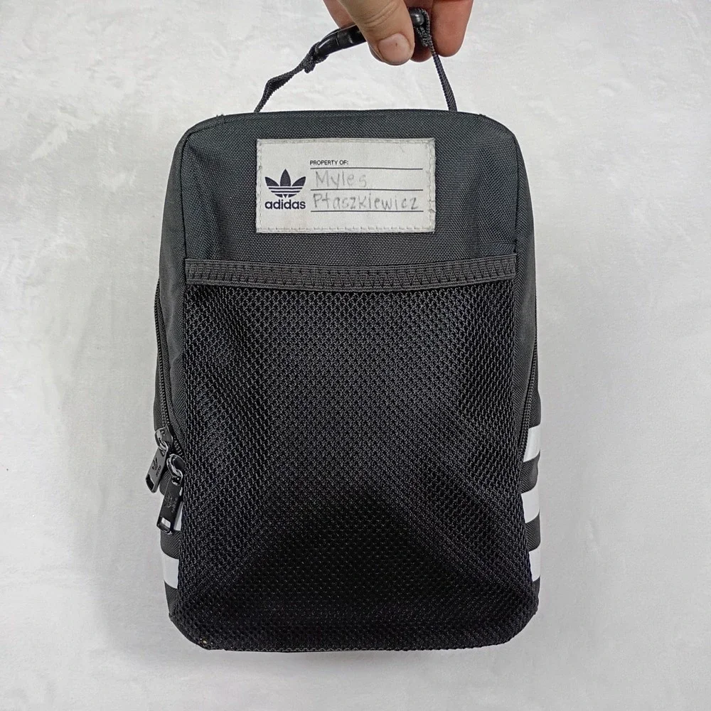 Adidas Originals‎ Trefoil Insulated Lunch Bag Black White 3-Stripe Buckle Handle